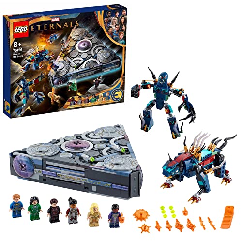 LEGO 76156 Marvel L’Ascension du Domo: Jouet de Construction de Vaisseau Spatial Super-Héros du Film Les Éternels, avec 2 Figurines Déviants, Idée Cadeau pour Fans de Marvel et Les Éternels