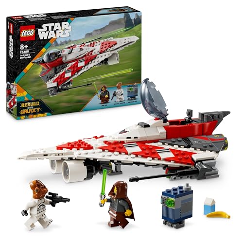 LEGO Star Wars Le Chasseur Stellaire de Jedi Bob - Véhicule à Construire pour Enfants - Vaisseau en Briques avec Minifigurines à Collectionner - Cadeau pour Les Filles et Les Garçons dès 8 Ans 75388