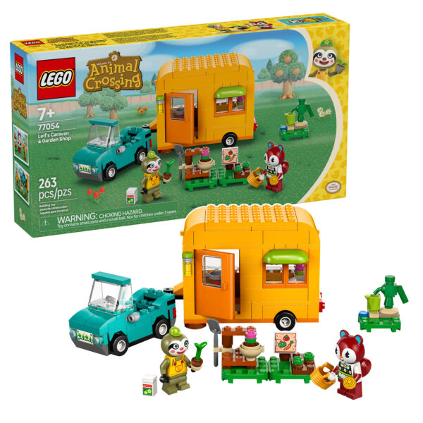 77054 lego animal crossing leif caravan garden shop 2025