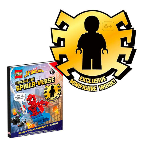 lego book marvel explore spider verse exclusive minifigure