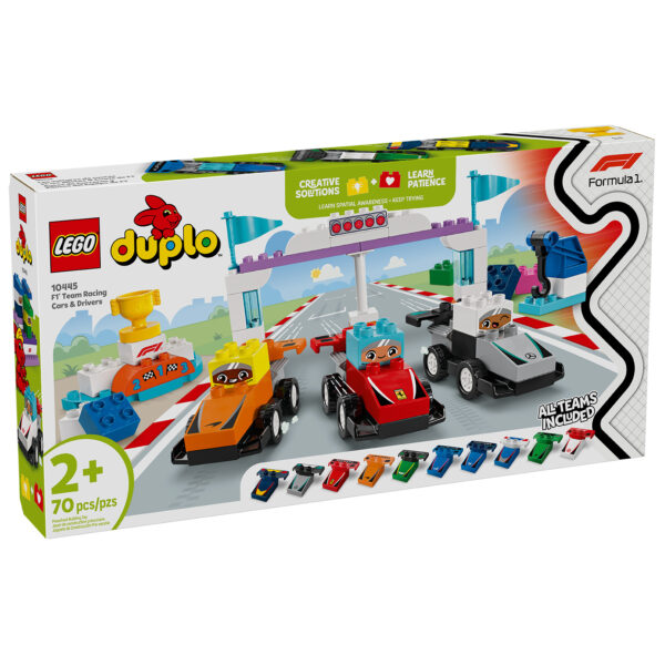 10445 lego duplo f team racing cars drivers