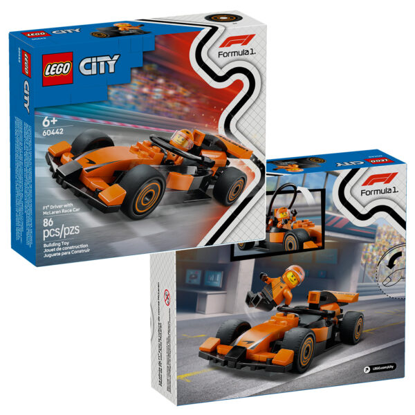 60442 lego city f1 driver with mclaren race car