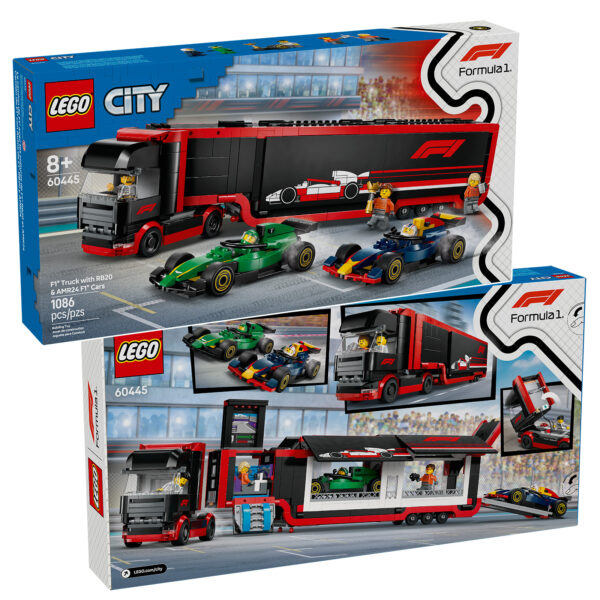 60445 lego city f1 truck rb20 amr24 f1 cars