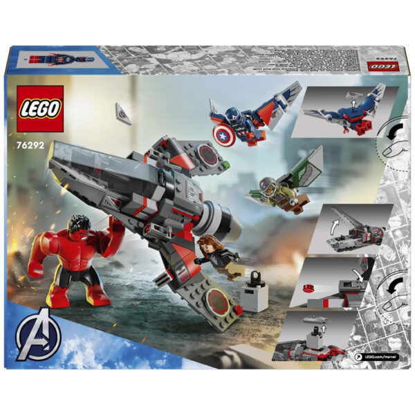 76292 lego marvel captain america red hulk battle 4