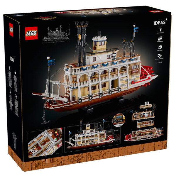 Lego le bateau à vapeur Zoe, modèle détaillé pour les collectionneurs et amateurs de Lego authentic, avec constructions détaillées et fonctionnalités interactives pour une expérience immersive.