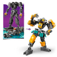 HOTH BRICKS, figurine de robot en LEGO avec design moderne, couleurs orange, turquoise et gris, parfaite pour la collection de jouets créatifs et la construction de robots.