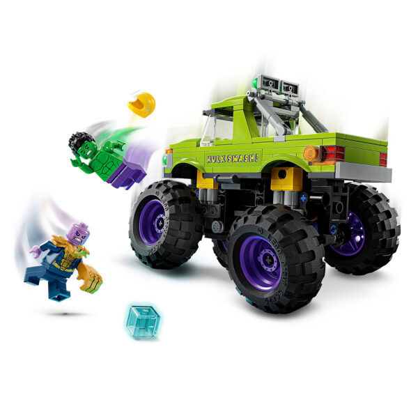 HOTH BRICKS, ensemble de construction LEGO Marvel super-héros avec truck et figurines de Hulk, Thanos et mystérieux personnage, idéal pour jeu créatif et développement de l'imagination.
