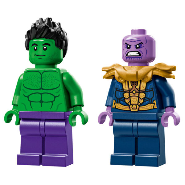Lego Marvel Hulk et Thanos figurines en briques de construction, jouets de super-héros, idée cadeau pour enfants, collection super-héros, figurines de comics.
