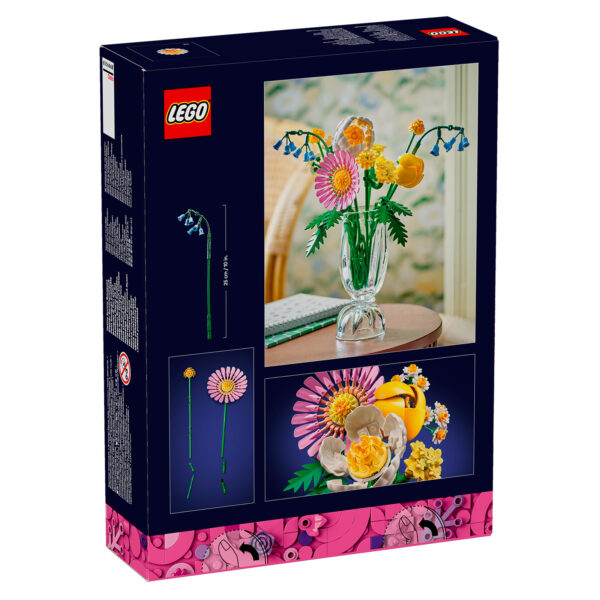 Vase en LEGO Flowers, jeu de construction avec fleurs colorées, pour créer un arrangement floral réaliste avec des briques LEGO, parfait pour décoration et bricolage créatif.
