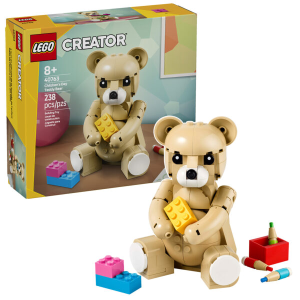 LEGO Creator : Ourson en briques LEGO pour enfants, construit avec 238 pièces, parfait pour les anniversaires et les activités éducatives, en matériau durable et coloré.