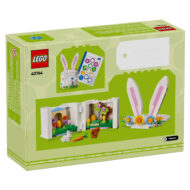 Lego lapin de Pâques en briques LEGO à thème printanier, idée de construction et décoration de fête, création ludique pour enfants.