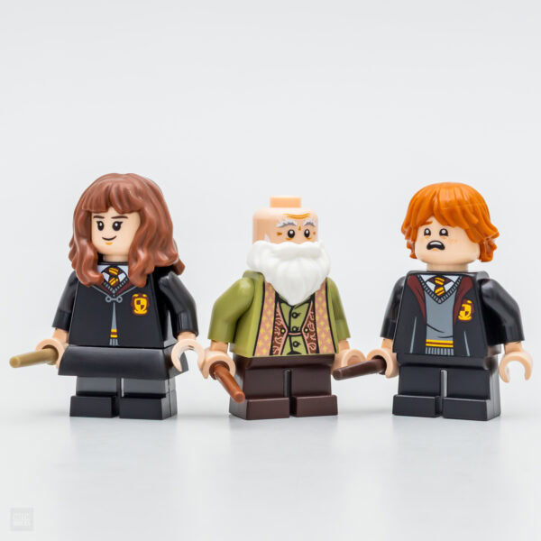 Harry Potter, Hermione Granger et Ron Weasley figurines en blocs de construction LEGO Harry Potter.
