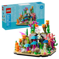 Corail Reef Diorama Lego, modèle de construction avec 260 pièces pour enfants 12 ans et plus, création immersive d’un récif sous-marin coloré et détaillé.