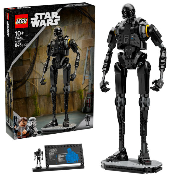 LEGO Star Wars K-250 en briques LEGO, robot géant noir, figurine de collection pour adultes, construction de 845 pièces, cadeau fun, haute qualité, jouet de construction innovant.