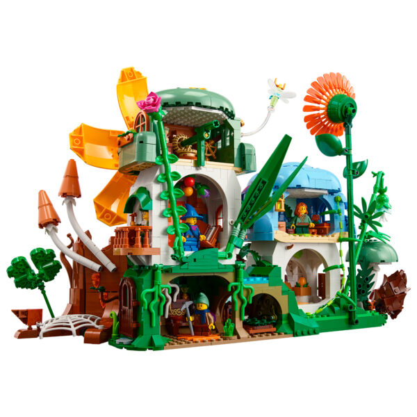 Colorful LEGO maison en briques avec personnages et éléments de nature, construction créative pour enfants, jouet éducatif, HOTH BRICKS, décor de jeu stimulant, sets de construction LEGO innovants.