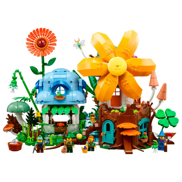 Colorful lego nature scene with flowers, trees, and small characters, ideal for creative play and outdoor adventures. Perfect for kids and collectors, showcasing vibrant building blocks and detailed design.