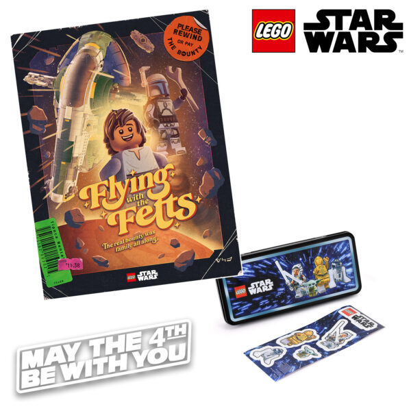 Flying with the Falts - Jeu de société LEGO Star Wars, aventure spatiale pour enfants, collection de figurines et stickers, idéale pour les fans de la saga galactique, parfait pour jouer en famille ou entre amis.