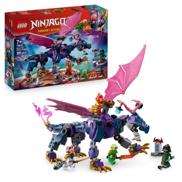 Lego Ninjago Dragons Rising, set de construction de dragon violet avec figurines ninjas, pour enfants à partir de 7 ans, 381 pièces, jouet créatif et imaginatif.