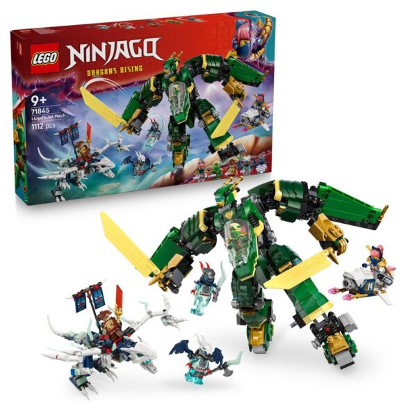 Lego Ninjago Dragons Rising, set de construction avec figurines et dragon robotisé, parfait pour les amateurs de jeux de construction et de fantasy, disponible chez Hoth Bricks.