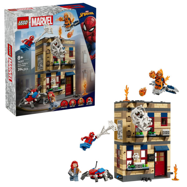 LEGO Marvel Spider-Man Module d'Appartements, ensemble de construction avec figurines et accessoires Halloween, pour enfants à partir de 8 ans.