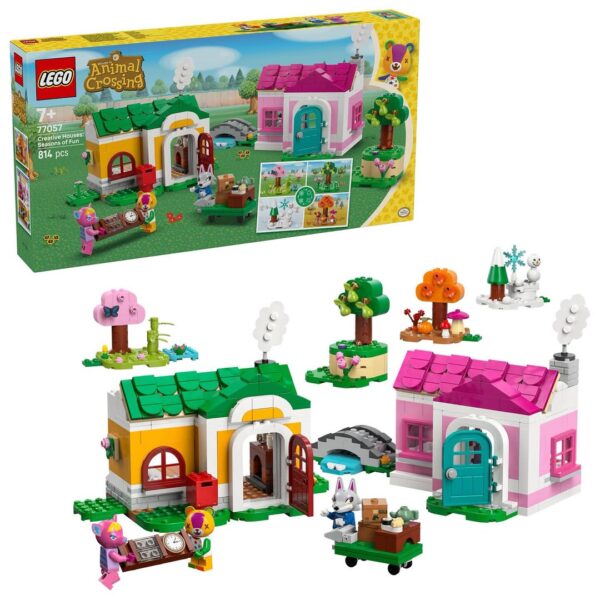 Idéal pour les enfants à partir de 7 ans, set de construction LEGO Animal Crossing, 814 pièces pour créer des maisons colorées et des environnements charmants inspirés du jeu vidéo.