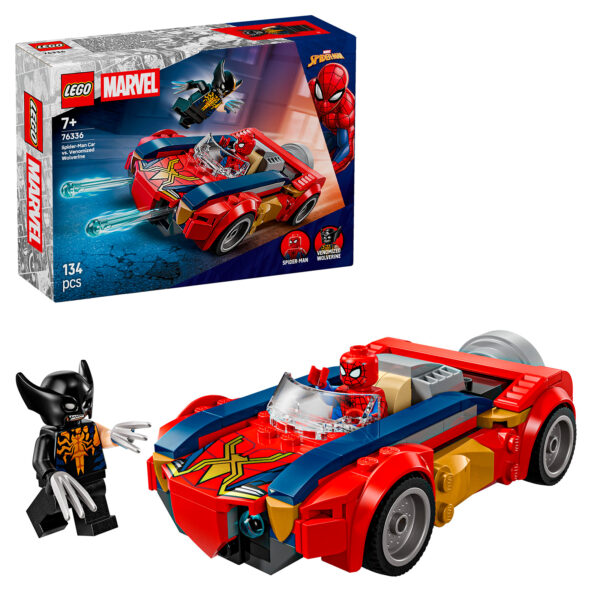 76336 lego marvel spider man car vs venomized wolverine 1