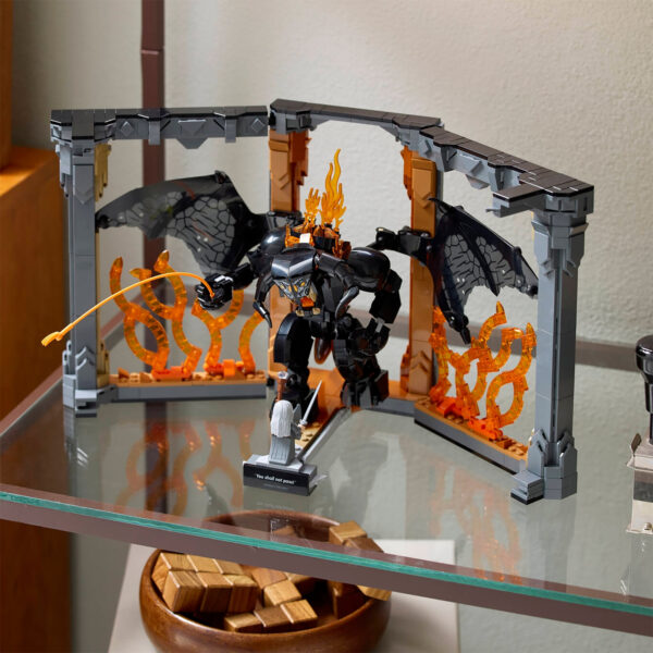 flop lego icons the lord of the rings balrog booknook