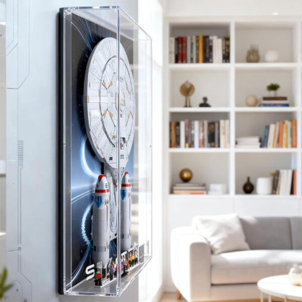 lego icons 10356 enterprise vitrine murale