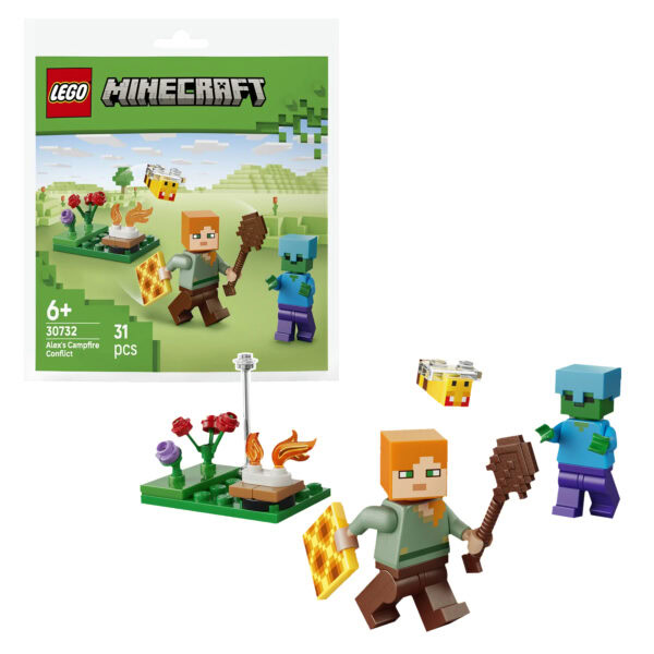 30732 lego minecraft alex campfire conflict polybag