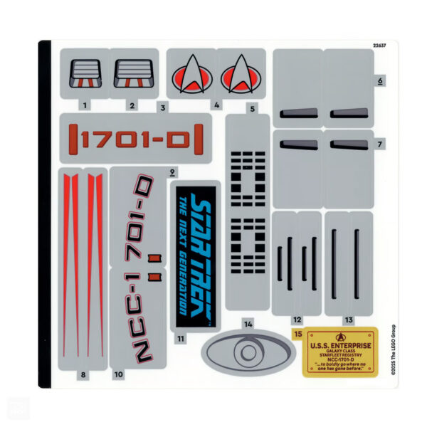 LEGO ICONS 10356 Star Trek: U.S.S. Enterprise NCC-1701-D : la 3ème version du sticker corrigé est disponible