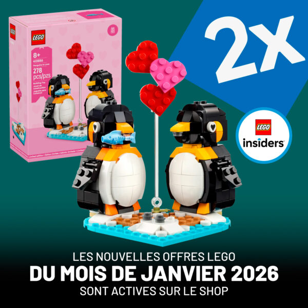 Sur le Shop LEGO : 40886 Penguins in Love offert et points Insiders X2