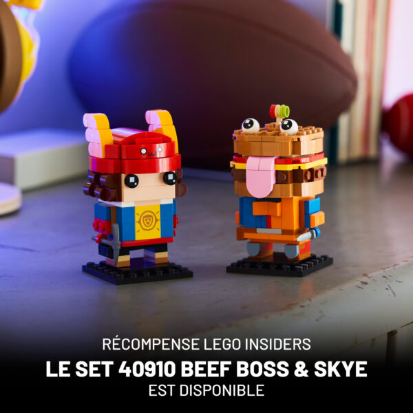 In het Insiders Rewards Center is de LEGO BrickHeadz FORTNITE 40910 Beef Boss & Skye set verkrijgbaar.