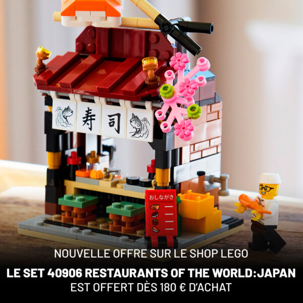 Sur le Shop LEGO : le set LEGO 40906 Restaurants of the World:Japan est offert dès 180 € d'achat