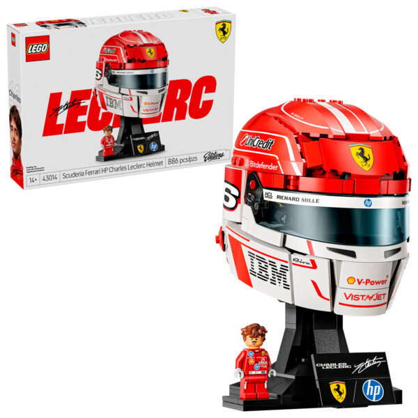 43014 lego edições scuderia ferrari hp capacete charles leclerc 1