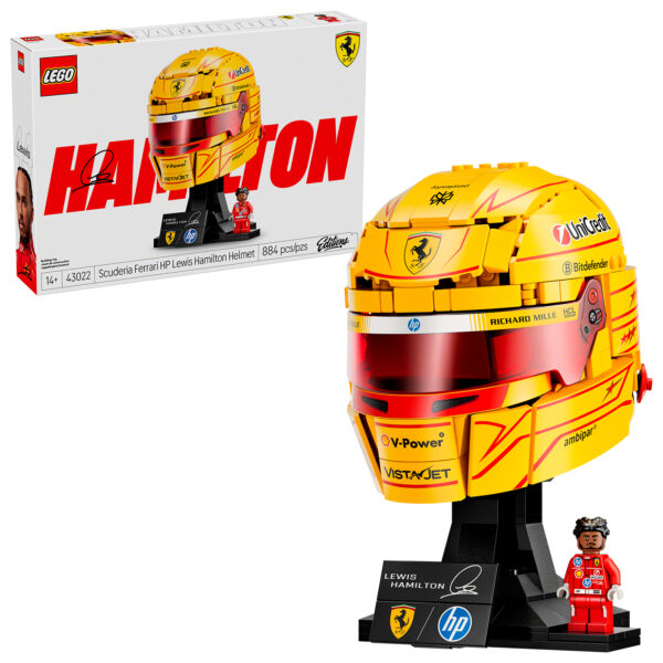 43022 lego edições scuderia ferrari hp lewis hamilton capacete 1