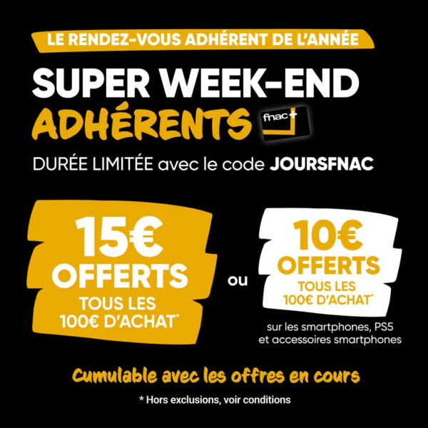 Fnac members' weekend, March 2026