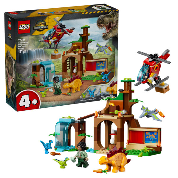 77981 レゴ ジュラシック・ワールド ヴェロキラプトル ステガウルス プテラノドン レスキュー