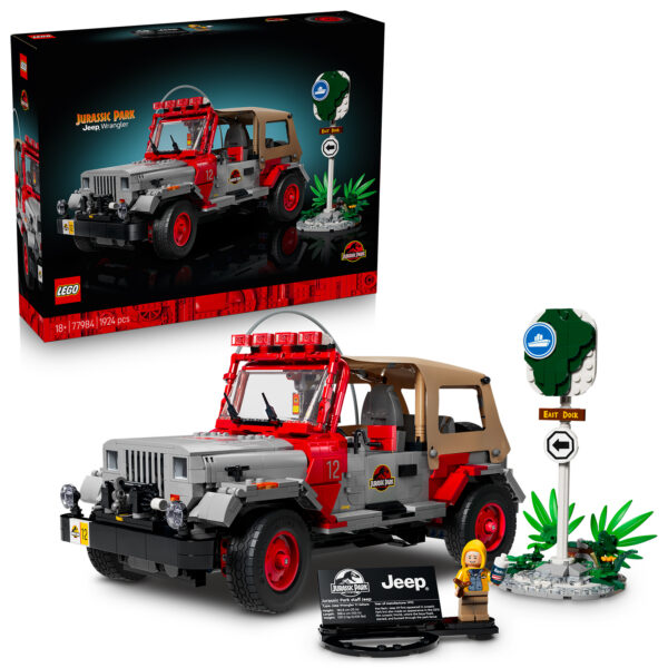 Novo LEGO Jurassic World 2026: 77984 Jeep Wrangler do Parque Jurássico
