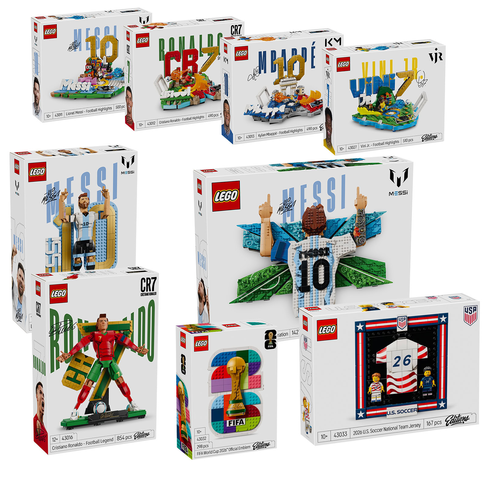 ▻ New LEGO Editions FIFA World Cup 2026: football with Messi, Ronaldo,  Vinicius Jr. and Mbappé - HOTH BRICKS