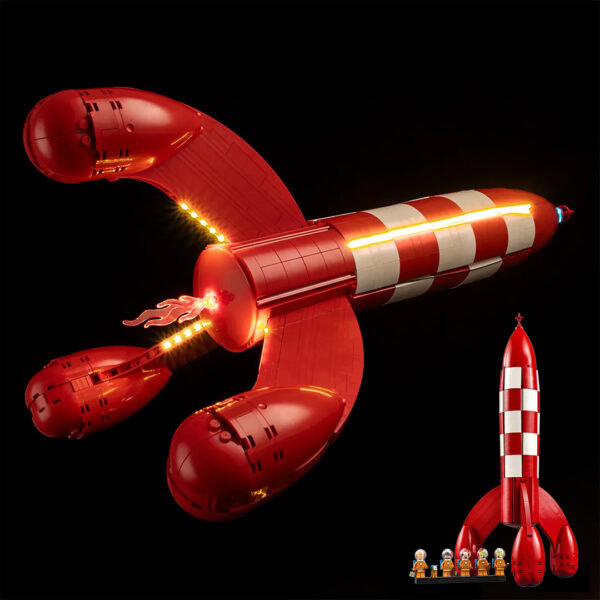 LEGO IDEAS 21367 Foguete Lunar do Tintim: Kits de LED disponíveis