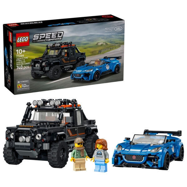 77254 LEGO Speed Champions Jaguar F-Type Projekt 7 Land Rover Defender Classic